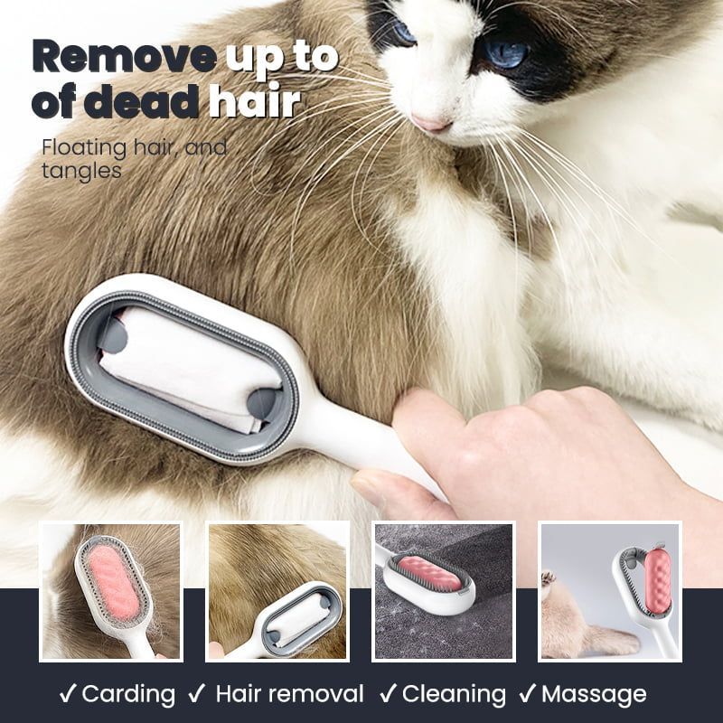 Hair Removal Comb With Disposable Wipes Sticker Cat - Cutezy